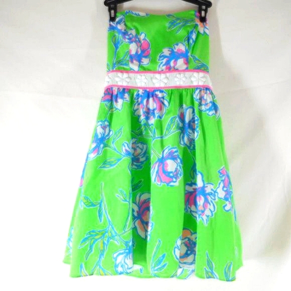 NEW LILLY PULITZER DRESS 2 Womens Spa blue Lets Cha Cha Janice Shift Green Party - Picture 1 of 10